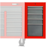 PROTO Side Cab 19-1/2 In 5 Dwr Red/Grey