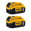 DEWALT 20V Max Battery, Bluetooth 5.0Ah Double Pack