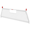 Full Size Diamond Punched Cab Protector Screen - Steel, White Finish