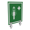 Universal Safety Shower Sign for Hughes Indoor/Outdoor Showers w/o Insulation - S-BRAC-SIGN-UNH