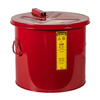 8 Gallon Dip Tank for Cleaning Parts, Manual Cover With Fusible Link, Steel, Red - 27608