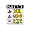 Acid Warning Label for Safety Cabinets, Large, Haz-Alert™ - 29006