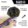Self-Adhesive Cable Mounting Clips, 3-Slot (10-Pack)