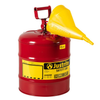 5 Gallon Steel Safety Can for Flammables, Type I, Funnel, Flame Arrester, Red - 7150110