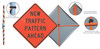 Cortina 48" x 48" SuperBright Reflective Roll-Up Sign with Lexan Pockets and Ribsets - Signal Work Ahead
