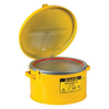 2 Gallon Steel Bench Can, with Perforated Dasher Plate, Yellow - 10578