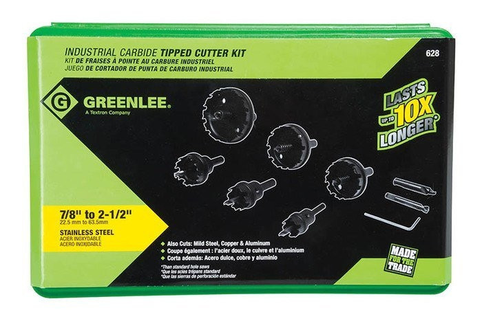 GREENLEE 6PC Carbide-Tipped Hole Cutter Set (7/8" - 2-1/2")