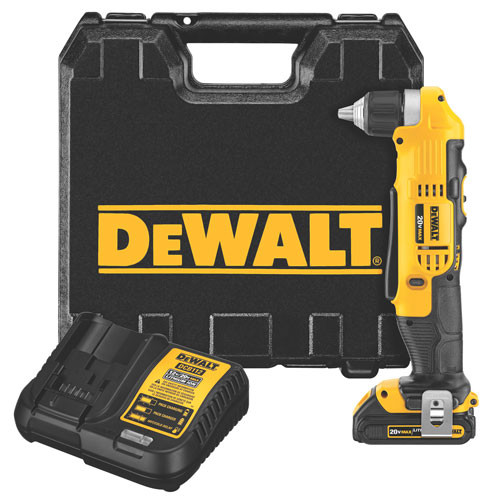 DEWALT 20V MAX* Right Angle Cordless Drill/Driver Kit (1.5 Ah)