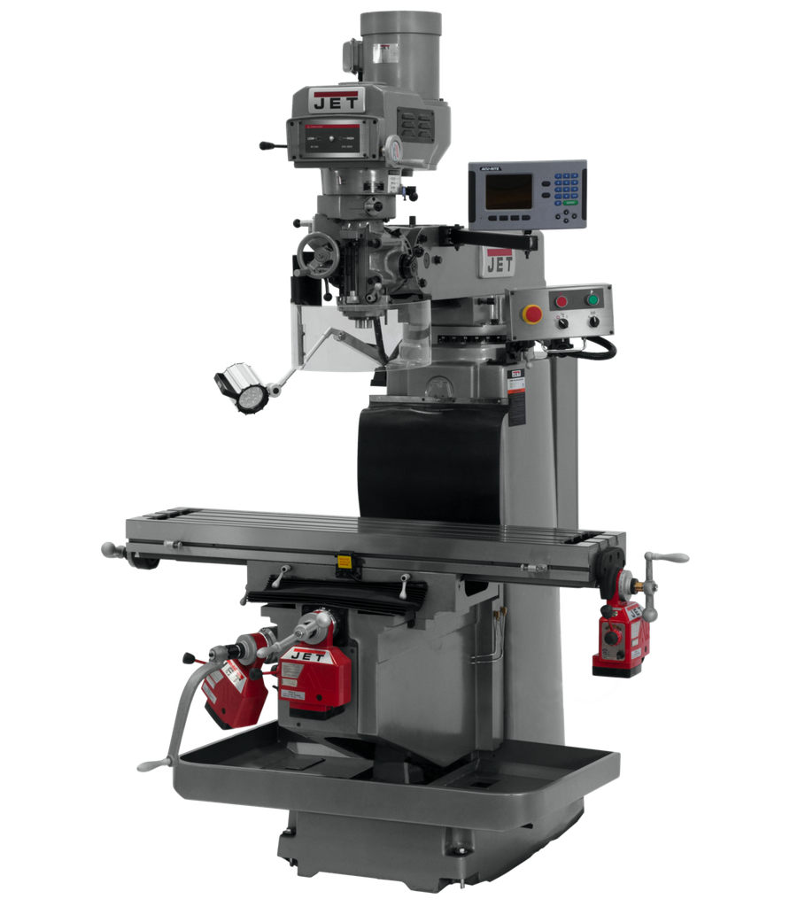 JTM-1254RVS with ACU-RITE 203 3X (K) DRO, X, Y & Z Powerfeeds