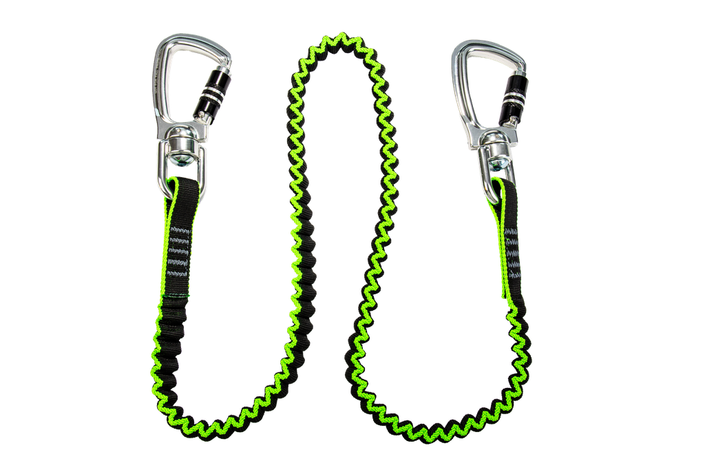SafeWaze 35 lb. MD Elasticated Tool Tether w/ 2 Swivel Carabiners