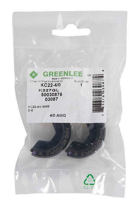 GREENLEE Die, 4/0 AWG (KC22)