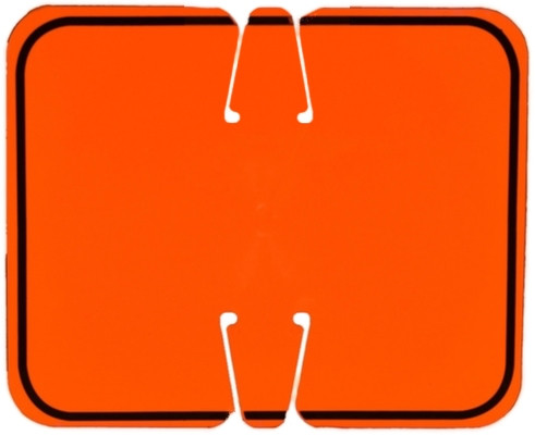Cone Sign - Border only (black on orange) Single-Sided, Dual Mount