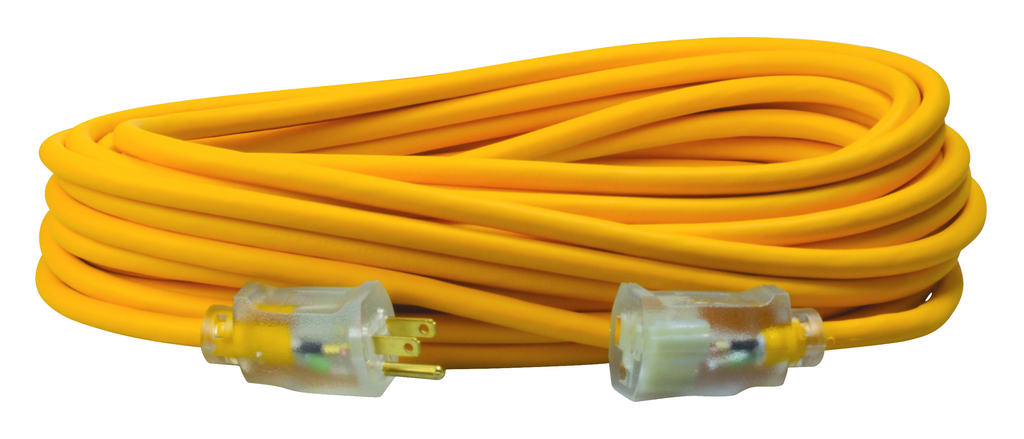 Southwire 100ft 14/3 SJEOOW Polar/Solar® Standard Extension Cord (Yellow) 6/BX