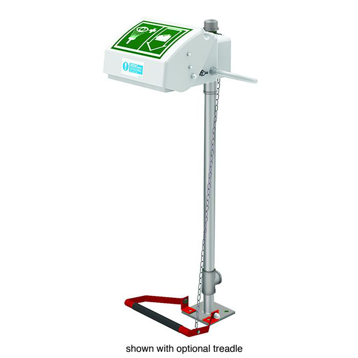 Pedestal Mount, Closed ABS Bowl, Hughes Eye/Face Wash, Galvanized Pipe - 45GP