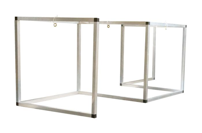 7' x 2' Rectangular Breakroom Workspace Cough and Sneeze Guard, PVC in Aluminum Frame - 15613