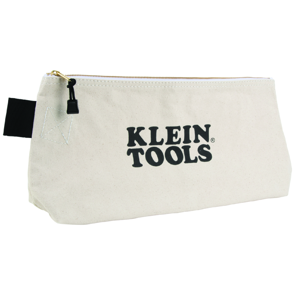 Zipper Bag, Extra-Long Canvas Tool Pouch, 16-Inch, Natural