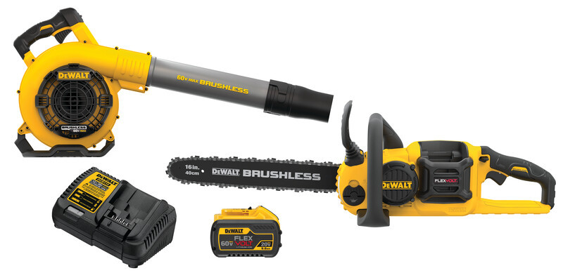 DEWALT 60V MAX* Chainsaw/Blower Combo Kit 9Ah