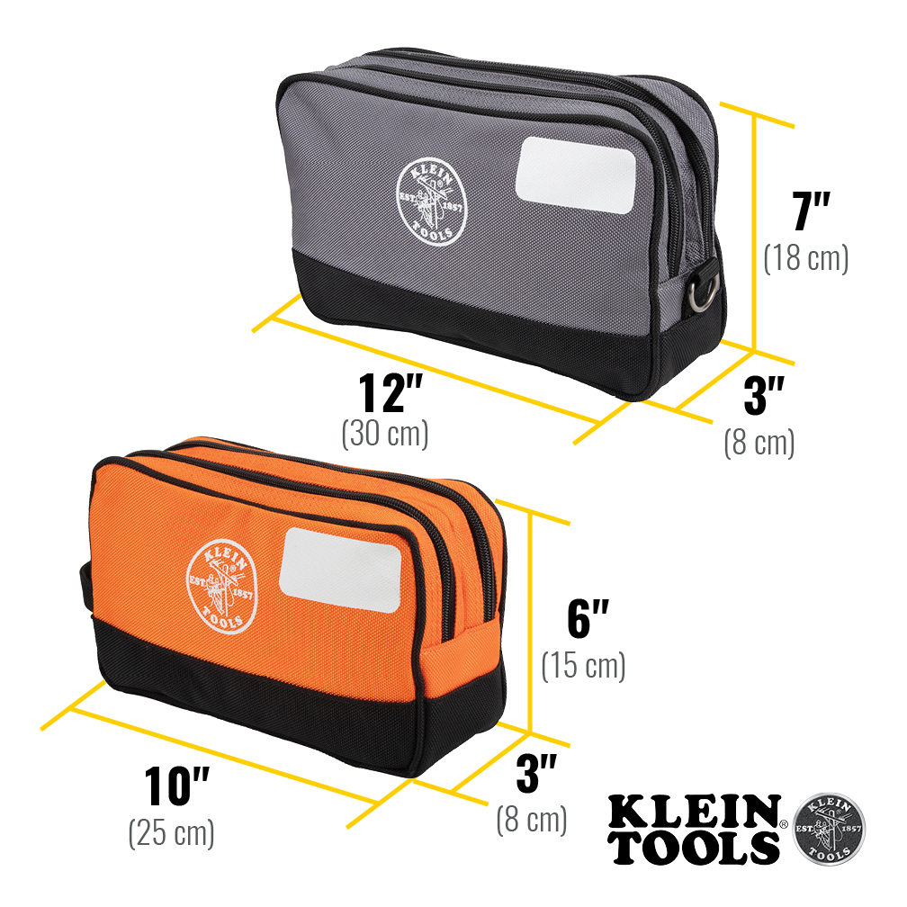 Double Zipper Tool Bag, 2-Pack