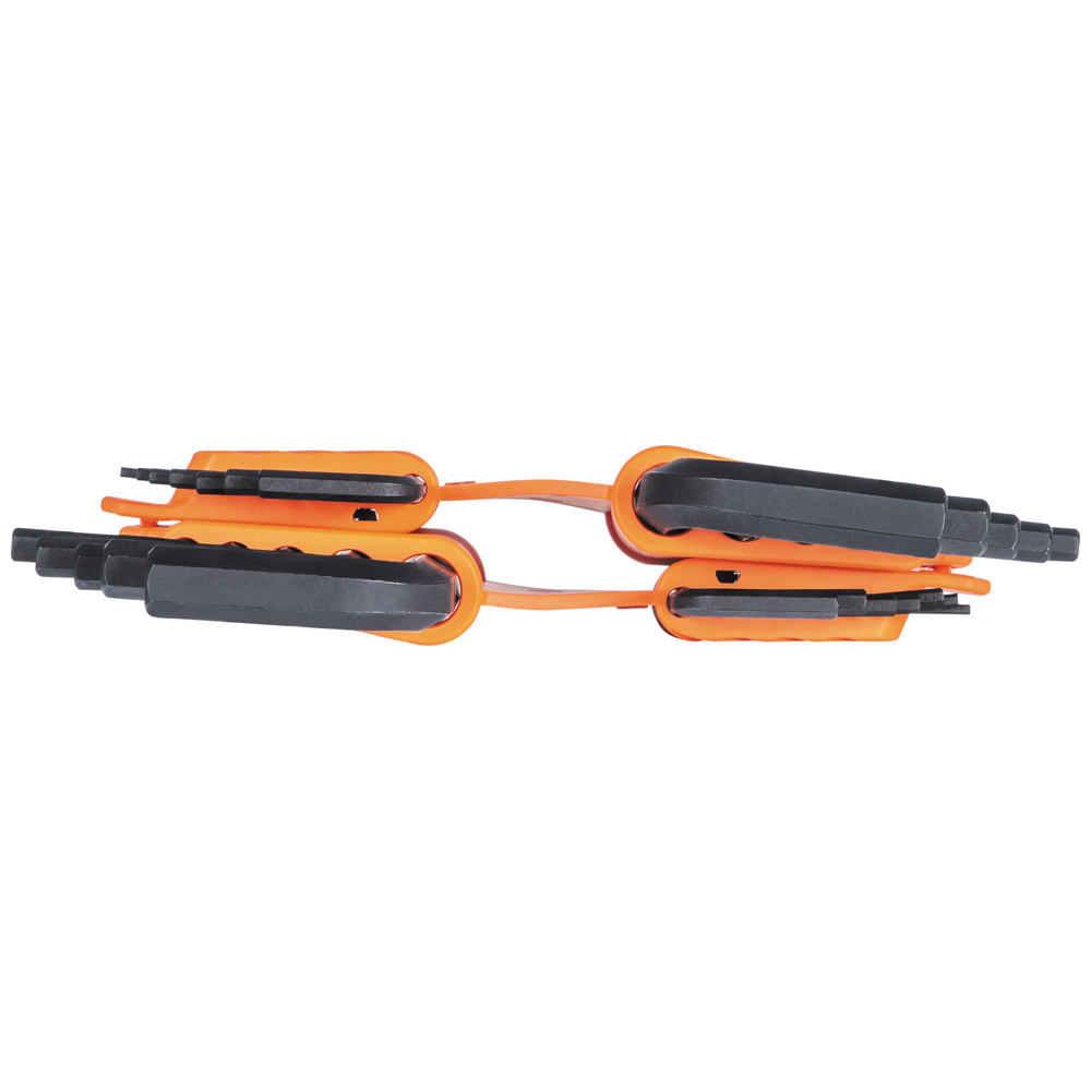 Long Ball-End Hex Key Set with Handle, SAE and Metric, 22-Piece