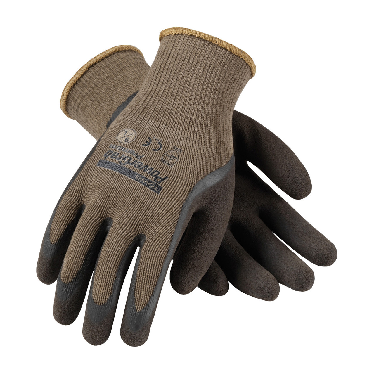 PowerGrab™ Premium 39-C1500  SeamlessGlove Coated, Size L, Brown