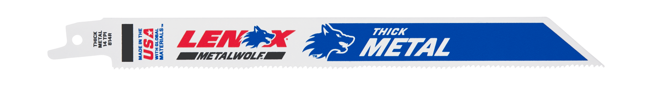 LENOX Metal Cutting Reciprocating Saw Blade With Power Blast Technology, Bi-Metal, 8-Inch, 14 TPi, 5/Pk