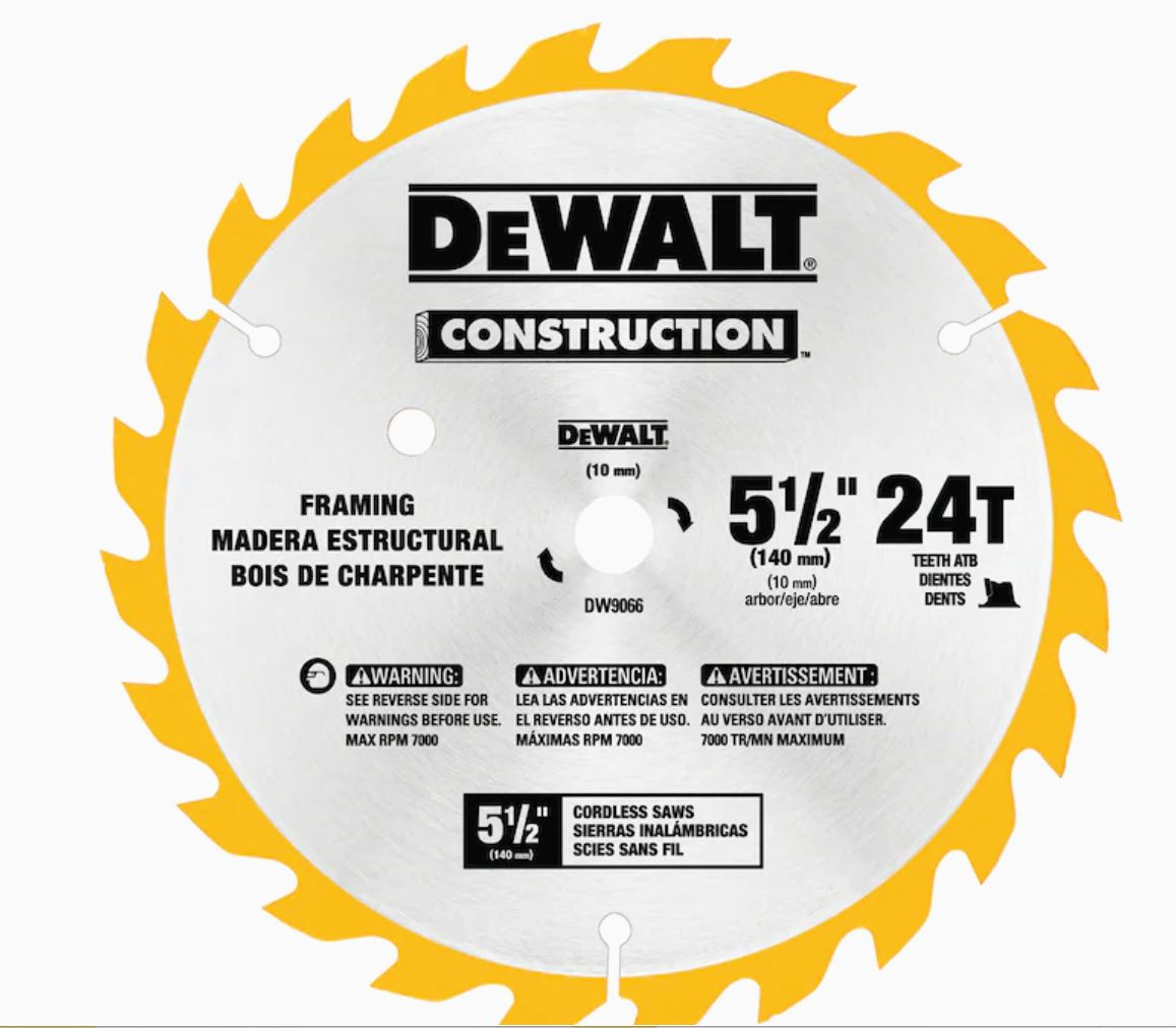 DEWALT 5-1/2In 24T Cl Construction Bl