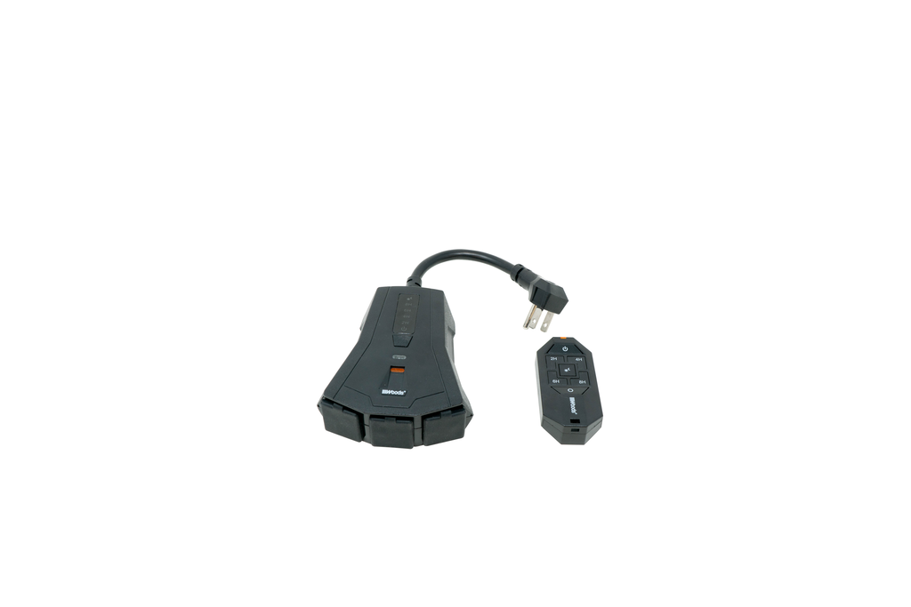 Woods OUTDOOR WIRELESS REMOTE CONTROL WITH PHOTOCELL, 3 GROUNDED OUTLETS 6/BX