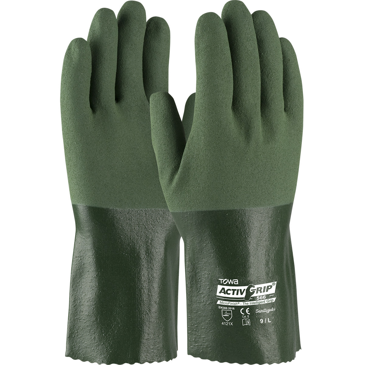 ActivGrip™ 56-AG566  Chemical Resistant, Size L, Green