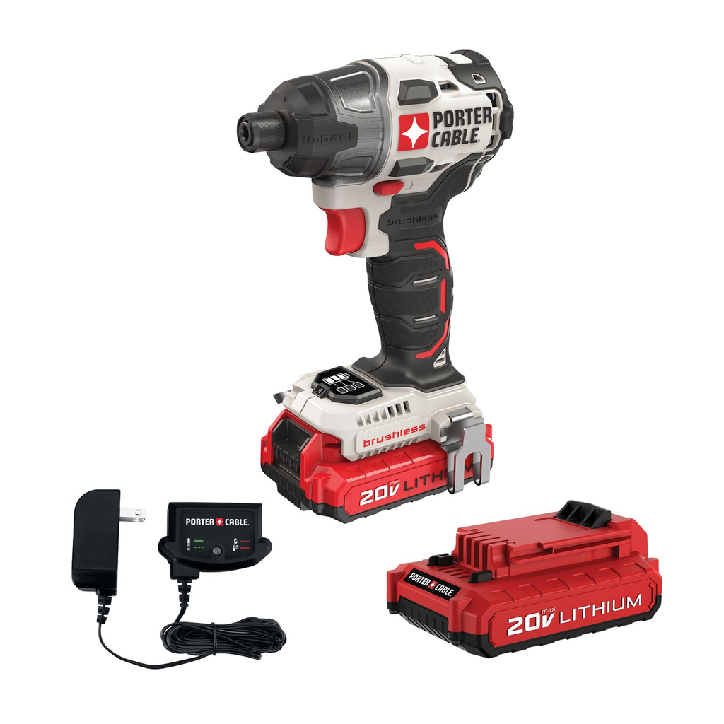 PORTER CABLE 20V MAX 1/4IN BRUSHLESS IMPACT DRIVER