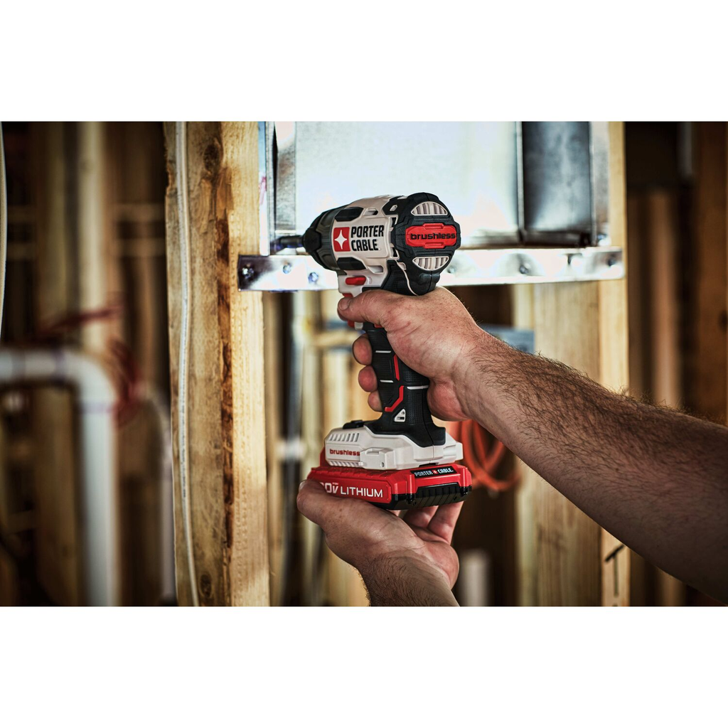 PORTER CABLE 20V MAX 1/4IN BRUSHLESS IMPACT DRIVER