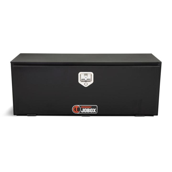 JOBOX 48" Long Black Steel Underbed Truck Box with Rain Gutter - 18" x 18"