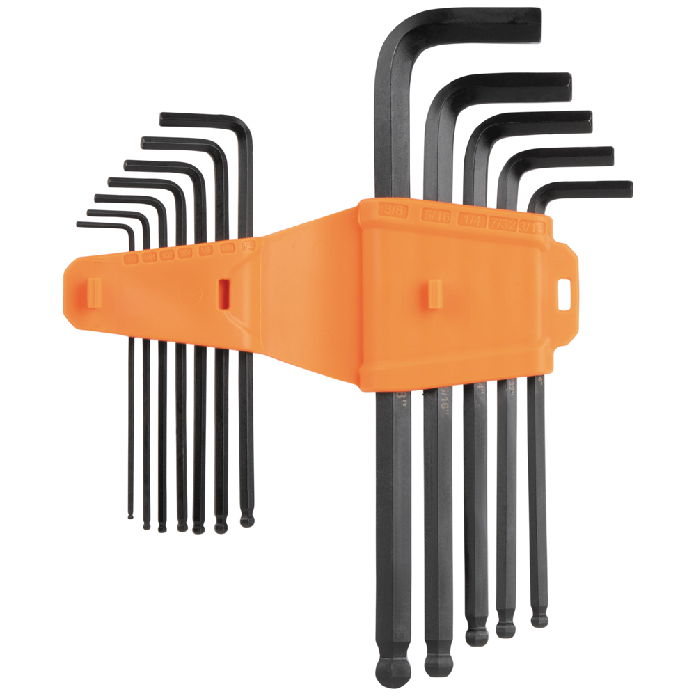 Long Ball End Hex Key Set, SAE and Metric, 22-Piece