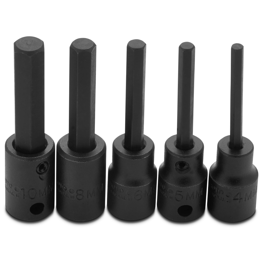 Proto® 3/8" Drive 5 Piece Metric Hex Bit Impact Socket Set