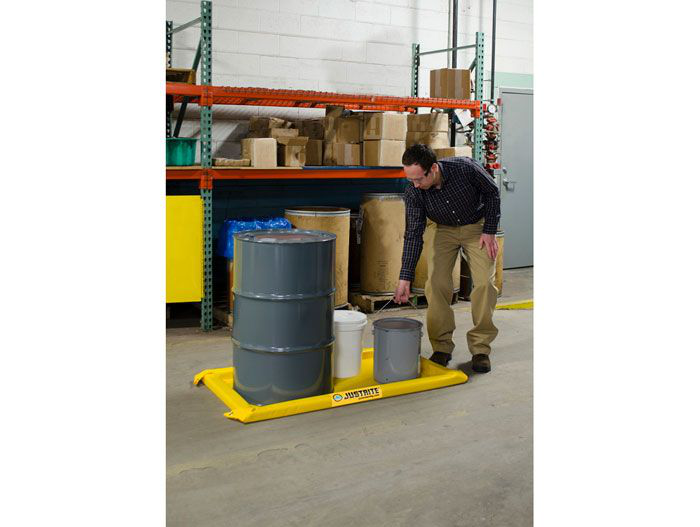 2' x 4' x 2", 10 Gallon Spill Capacity, Maintenance Spill Berm, Yellow - 28416