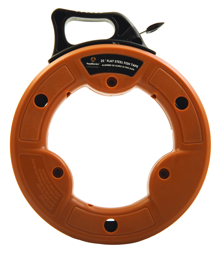 SOUTHWIRE FISH TAPE, 1/8" STEEL 25'