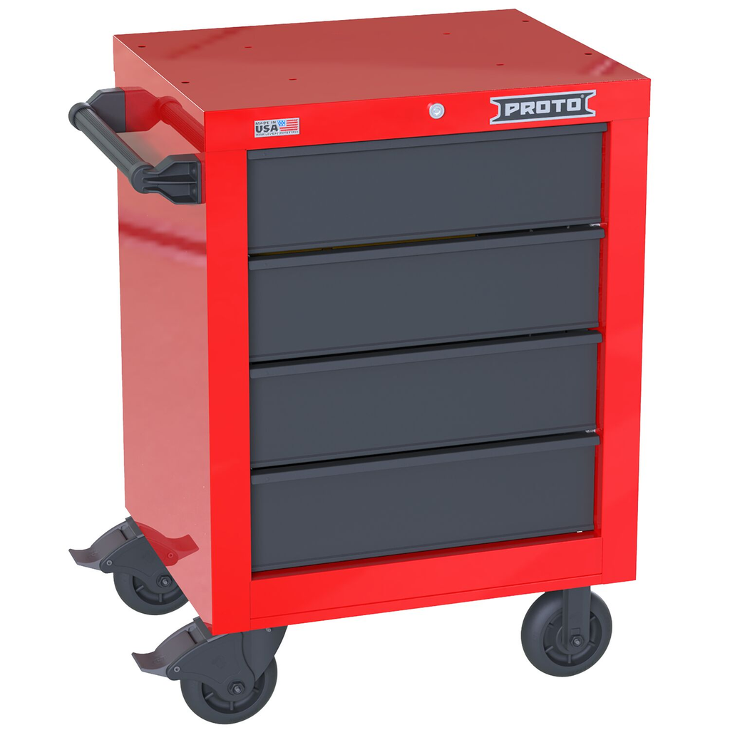 PROTO 27 In 4 Drawer Roller Red Gray