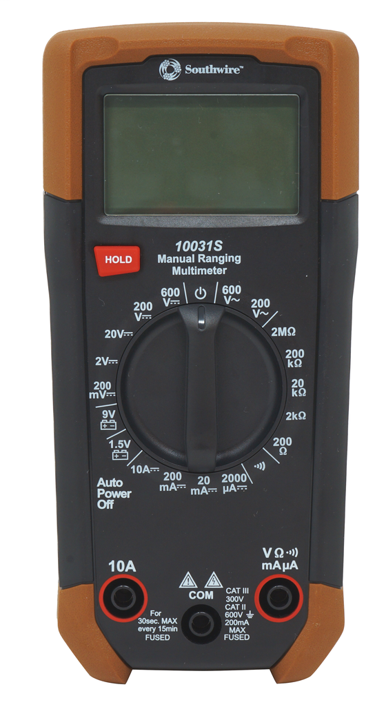 SOUTHWIRE MULTIMETER, DMM MANUAL NCV 10031S