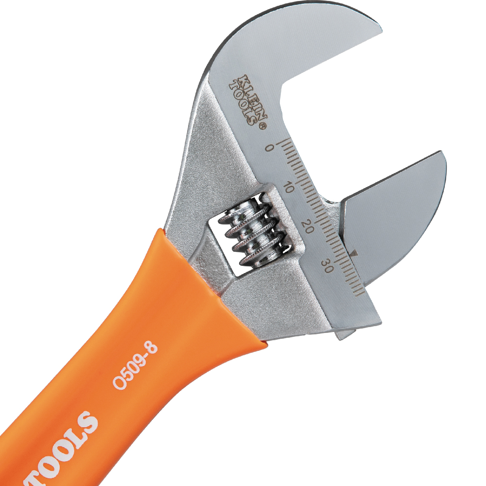 Extra-Wide Jaw Adjustable Wrench, 8-Inch