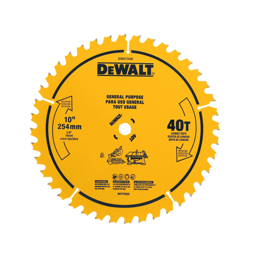 DEWALT 10 IN 40T SAW BLADE