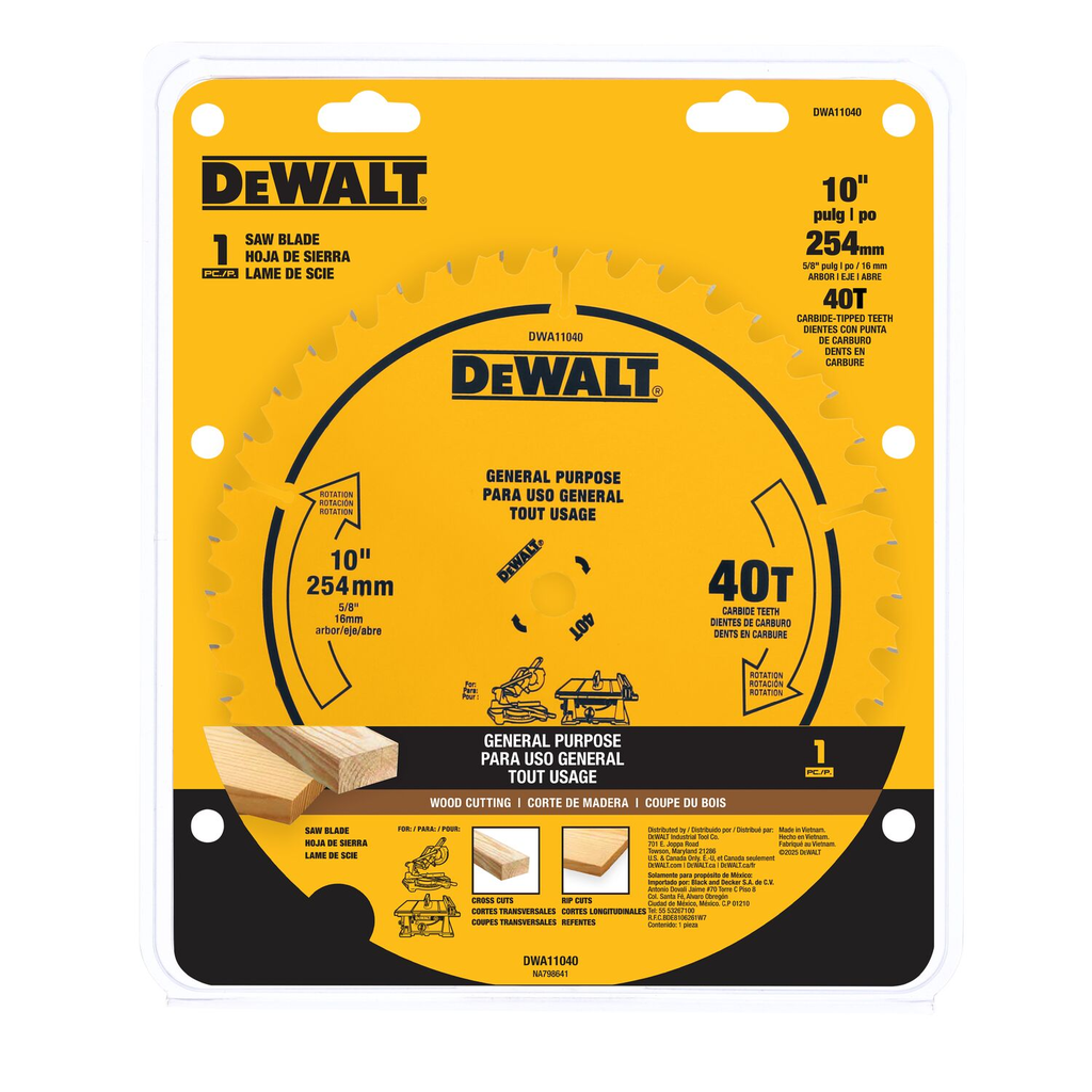 DEWALT 10 IN 40T SAW BLADE
