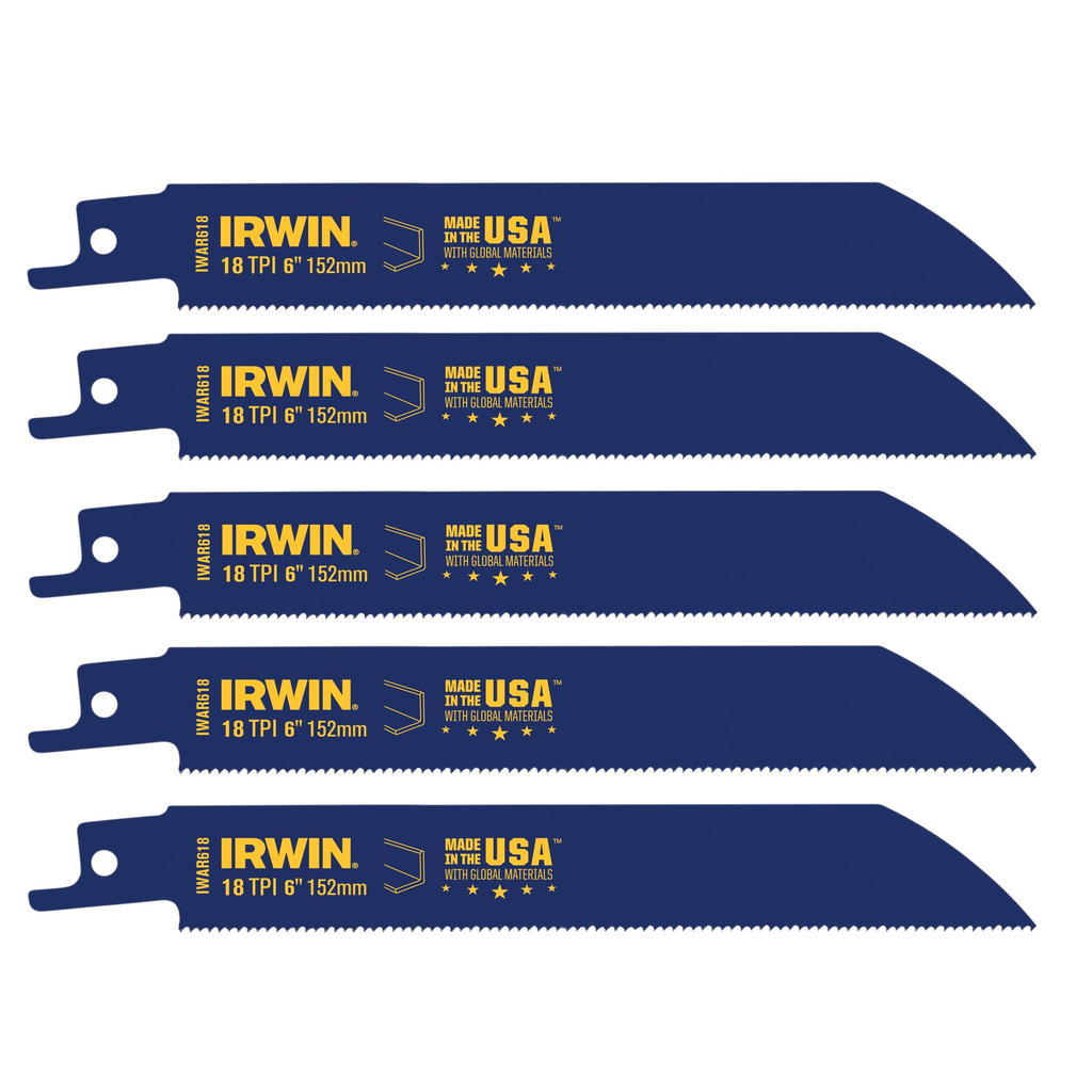 IRWIN RECIP 6" 18TPI 5PK