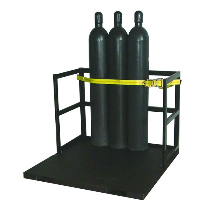 End Loaded Gas Cylinder Pallet, 21 Cylinder Capacity, Steel - 35218