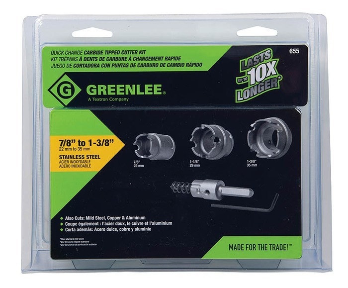 GREENLEE 4 Piece Quick Change Carbide Cutter Set