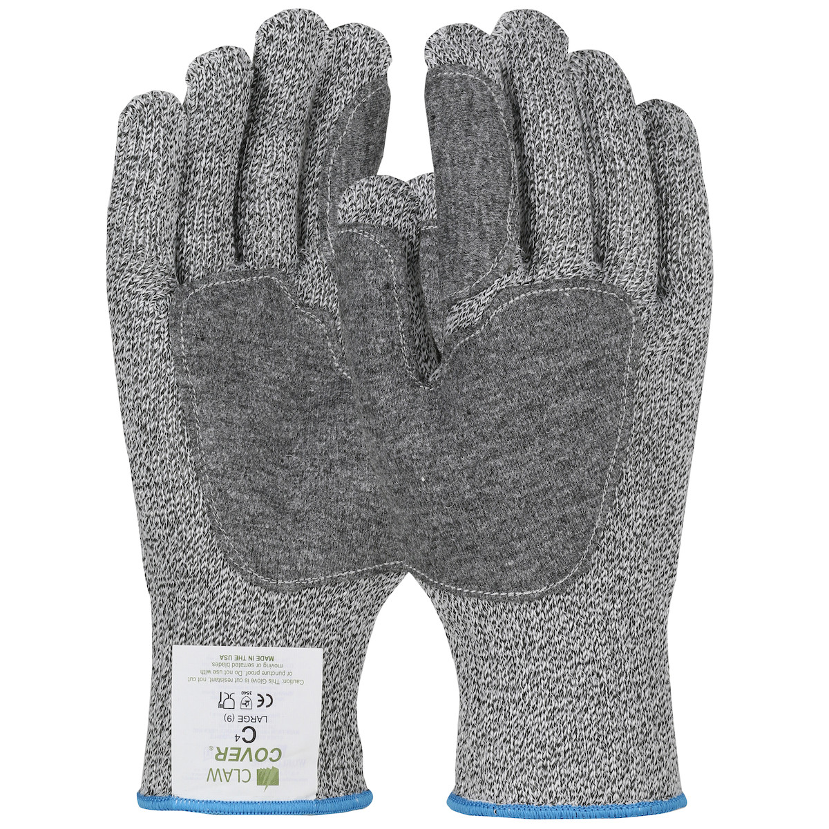 Claw Cover® Dual Defense™ CC-D3 Heavy Weight Cut Resistant Gloves, Size XS, Gray, ANSI A9