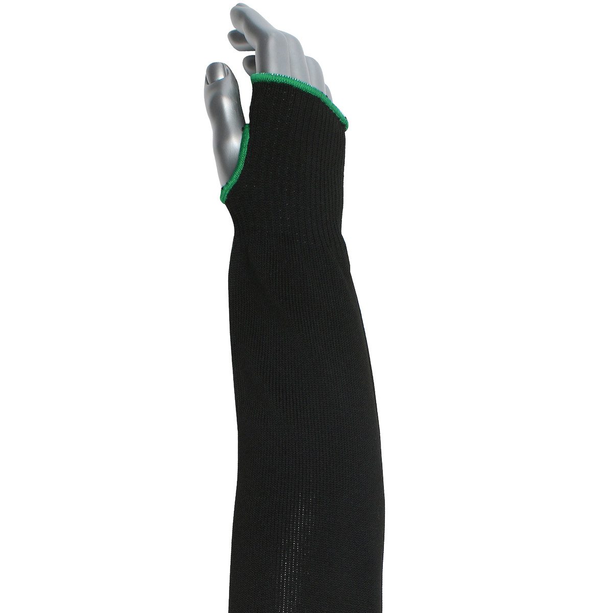 Kut Gard® S10HTP/2BK-EW-ES6-T  Cut Resistant Sleeve, Size 18", Black, ANSI A2