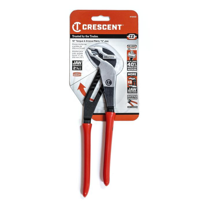 Z2 PLIER,10",V JAW,T&G,DIPPED HANDLE