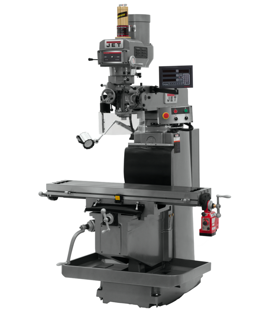 JTM-1254RVS with NEWALL DP700 3X (K) DRO, X Powerfeed & Air Power Drawbar