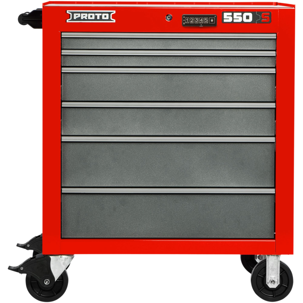 PROTO Roll Cab 34 In 6 Dwr Red/Grey