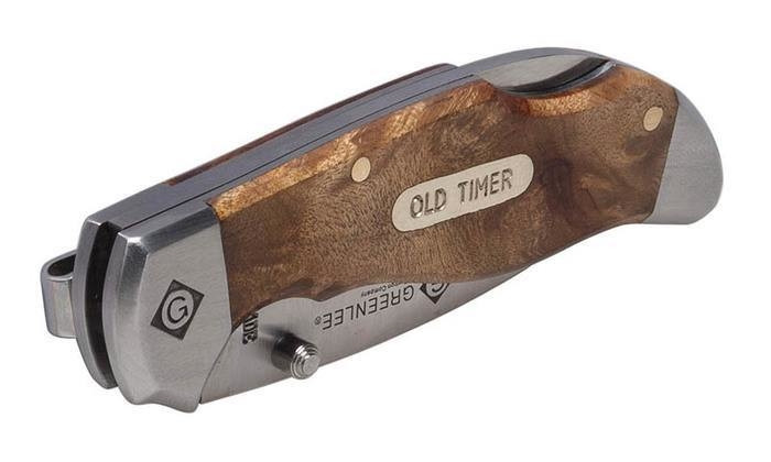 GREENLEE Drop Point Pocket Knife, Wood