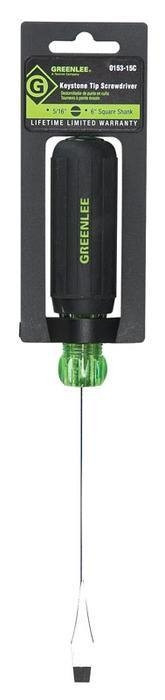 GREENLEE Square Shank 5/16" x 6" Flat Blade Screwdriver